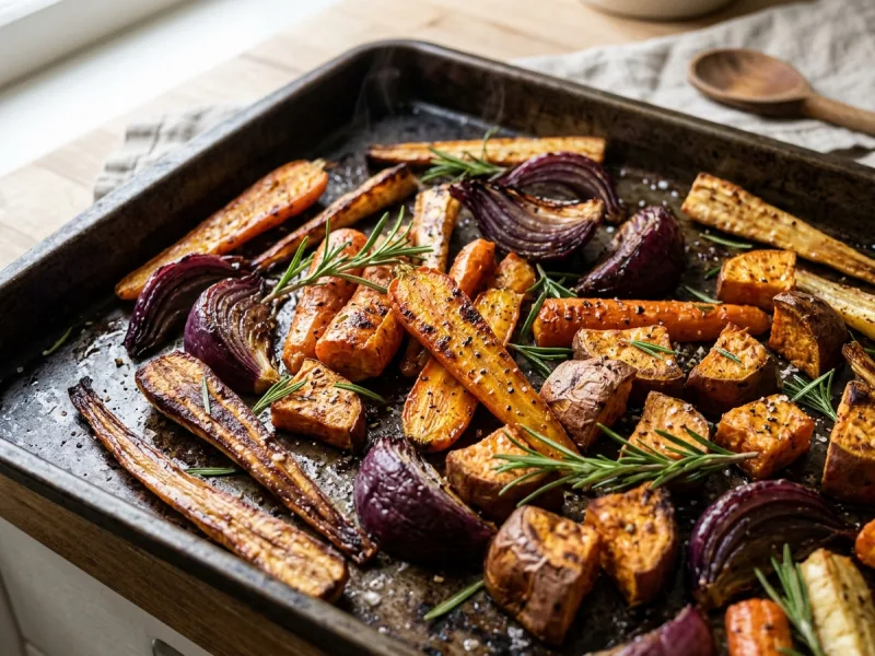 Legume rădăcinoase caramelizate la cuptor
