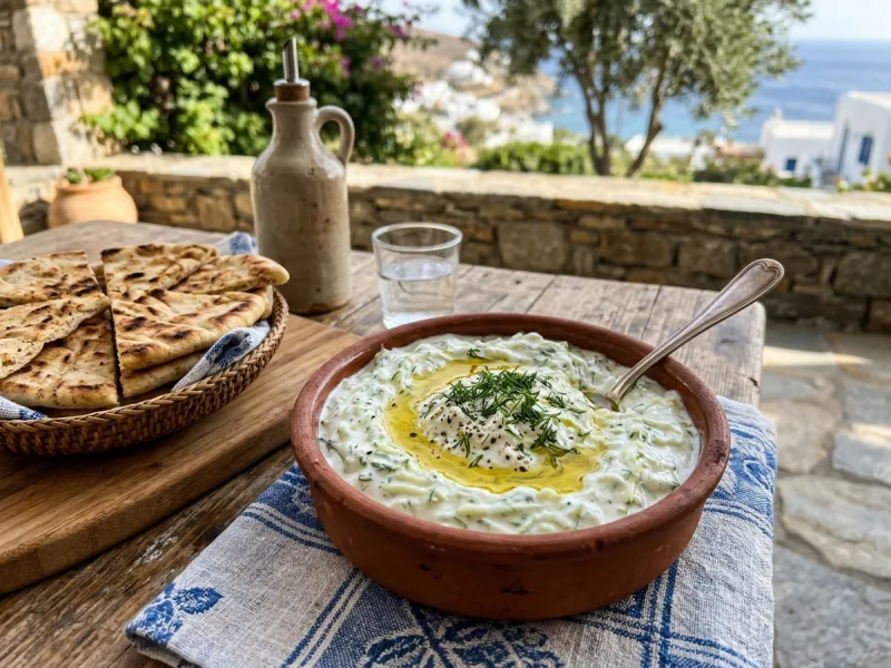Sos cremos Tzatziki cu iaurt grecesc, castraveți și mărar
